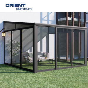 Véranda en aluminium 4 saisons avec <span class=keywords><strong>solarium</strong></span> rétractable personnalisé Véranda avec pergola Maisons en verre Véranda - Product Image 3