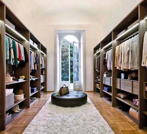 Meubles de chambre à coucher Garde-robe en bois massif sur mesure Vestiaire de chambre à coucher Les armoires de chambre à coucher sont fabriquées professionnellement dans un style en bois massif - Product Image 1