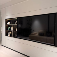 Solution complète pour la maison : Meuble mural TV moderne en bois écologique avec éclairage LED et rangement