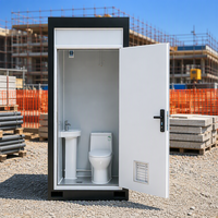 Module sanitaire préfabriqué en panneaux sandwich et structure en acier, toilettes mobiles modulaires portables pour l'extérieur, pour la construction