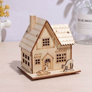 Décorations <span class=keywords><strong>de</strong></span> <span class=keywords><strong>Noël</strong></span> <span class=keywords><strong>en</strong></span> <span class=keywords><strong>bois</strong></span> écologiques, petites, lumineuses, pour bureau, fenêtre, bar, ornements personnalisés, marque DINGCHUAN - Product Image 6