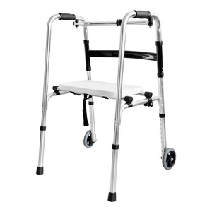Yishoufu Aluminum Alloy <b>Walker</b> With Seat And Wheels For <b>Elderly</b> And Disabled People - Product Image 2