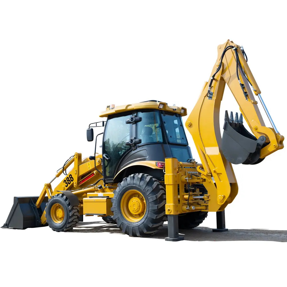 Compact new front backhoe loader 4 wheel articulated machinery small cheap loader backhoe green farm backhoe price for sale