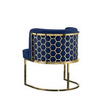 Meilleure vente chaise moderne en acier inoxydable chaises de salle à manger en nid d'abeille velours restaurant utilisé hôtel café bar loisirs canapé utilisation
