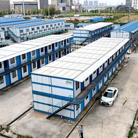 Casa Contenedor Plegable de Dos Pisos Prefabricada Portátil de Bajo Costo, Unidades de 20/40 pies, Panel Sándwich, Diseño Moderno para Uso en Exteriores, Escuelas y Hoteles