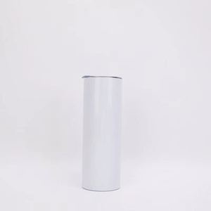 Gobelet isotherme droit de 20 oz en acier inoxydable à double paroi, vierge pour sublimation, avec couvercle et paille, pour le camping - Product Image 5
