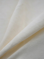 Tissu satiné blanc nacré 70 % lin 30 % viscose, largeur 150 cm, vendu au mètre pour la confection de robes, trench-coats et vestes