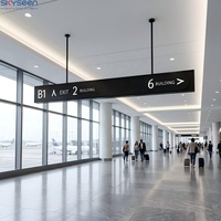 SKYSEEN Boîte lumineuse publicitaire suspendue, signalétique directionnelle, panneau d'orientation, boîte à lumière pour aéroport, centre commercial, parking