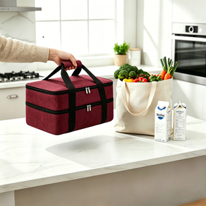 <span class=keywords><strong>Bolsa</strong></span> Térmica para Pizza y Guisos <span class=keywords><strong>de</strong></span> Doble Capa, <span class=keywords><strong>Bolsa</strong></span> Refrigerante para Alimentos para Picnic, Fiestas, Comidas Compartidas y Transporte <span class=keywords><strong>de</strong></span> Alimentos Calientes/Fríos - Product Image 5