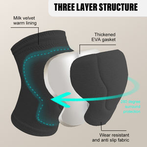 Genouillères de volley-ball unisexes de conception avancée pour jeunes et adultes avec coussinet EVA épais - Product Image 4