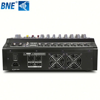 PMX808D Profesyonel 550W*2 Güçlendirilmiş Mikser Çift 7 Bantlı EQ Entegre Amplifikatörlü Mikser 8 Kanal Güçlü Ses Mikseri Amplifikatörlü