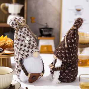 Howe Bay Kitchen Goblin Adornos <span class=keywords><strong>Bar</strong></span> Decoración Café sueco Muñeca sin rostro Suministros promocionales para fiestas Enanos Café de felpa - Product Image 2