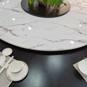 <span class=keywords><strong>Table</strong></span> de salle à manger électrique automatique rotative en marbre de <span class=keywords><strong>3</strong></span> mètres, réglable, pour hôtels et restaurants, assemblée - Product Image 3