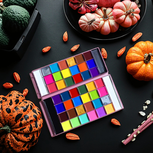 <span class=keywords><strong>Paleta</strong></span> de Pintura al Óleo para Cara y Cuerpo de 20 Colores, Profesional, No Tóxica, para Halloween, de Marca Propia, al por Mayor - Product Image 1