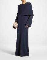 Ensemble 2 pièces Abaya en tricot uni pour femmes musulmanes, avec Cape côtelée à manches longues, Robe longue anti-plis, douce et modeste, pour usage quotidien islamique