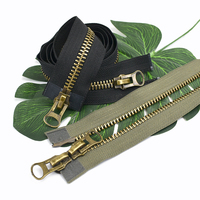 Meetee — fermeture éclair Bronze, 10 pièces, accessoires de couture, Double ouverture, vert armée, fermeture éclair de poche, courte, 8 #15-120CM
