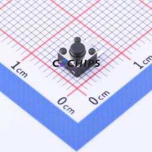 TC-0513D-3.8-260G Tactile Switch Through hole Component THT Switch Single Pole Single Throw Round Button 2.6N Right Angle Insert - Product Image 1