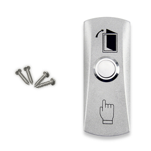 Small Aluminum Door <strong>Exit</strong> <strong>Button</strong> <strong>with</strong> Back Box - Product Image 1