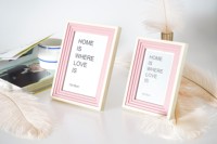 Bingkai Foto Meja Dekorasi Rumah Gaya Modern Putih Pink Ps Bingkai Gambar Modern Desain Baru Karya Seni Modis Bingkai Foto