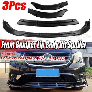 Carbon Fiber Look/Black <b>Car</b> Front Bumper Lip Body Kit Spoiler Protector Lip <b>Diffuser</b> Guard for Mercedes for Benz Vito 2015-2019 - Product Image 1