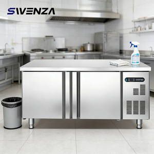 Congélateur de cuisine d'hôtel SWENZA, réfrigérateur de restaurant, congélateur, <span class=keywords><strong>table</strong></span> de travail en acier inoxydable sur mesure, réfrigérateur sous comptoir - Product Image 1