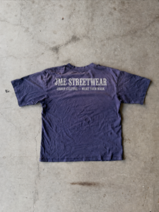 Camiseta de Manga Corta para Hombre, Estilo Y2K Vintage, Lavado Ácido Morado, con Estampado Gráfico de Hacha, Algodón Grueso, Corte Holgado, Personalizada por el Fabricante - Product Image 2