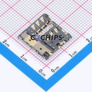 HYCW288-SIM06-127B SIM Card Connector SMD Connector Self-Return Type Micro SIM Card Card Holder With Card Detection - Product Image 2