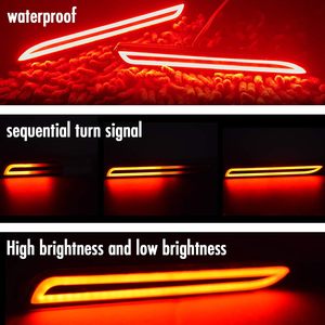 Reflector LED para Parachoques Trasero para <span class=keywords><strong>Toyota</strong></span> Camry, Wish, Alphard, Vellfire, Innova, Harrier, Luz de Circulación Diurna DRL, Luz de Freno Secuencial - Product Image 4