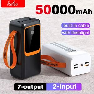 Large Capacity 50000Mah Power Bank 4 USB Type-<b>C</b> Output 22.5W Fast <b>Charging</b> LED Features ABS Plastic Material Cable Wireless - Product Image 2