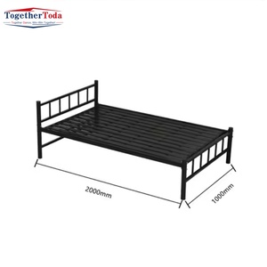 เตียงเดี่ยวเตียงสองชั้นท่อเหล็กสำหรับใช้ในหอพักเฟอร์นิเจอร์โรงเรียนโฮสเทลโครงเหล็กขนาดใหญ่รูปตัว L - Product Image 3