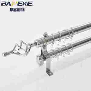 <span class=keywords><strong>Tringle</strong></span> à <span class=keywords><strong>rideau</strong></span> réglable <span class=keywords><strong>Tringle</strong></span> télescopique élégante de 3 à 4 mètres largement utilisée pour les rideaux de maison Deux poteaux en métal et quatre fils en PVC - Product Image 6