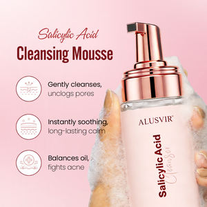 Mousse Nettoyante Visage Contrôle Sébum à <span class=keywords><strong>l</strong></span>'<span class=keywords><strong>Acide</strong></span> <span class=keywords><strong>Salicylique</strong></span>, Hamamélis et Niacinamide Marque Blanche – Soin Nettoyant Moussant pour le Visage - Product Image 5