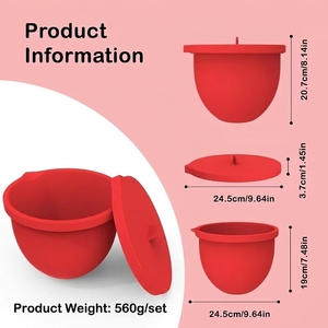 Hugebirds Food Grade Durable Foldable Silicone Bowl Liners Mixer Insert Lids Oven Safe Dishwasher Safe Compatible <strong>KitchenAid</strong> - Product Image 3