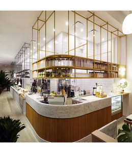 Barre semi circulaire de finition moderne, surface solide <span class=keywords><strong>en</strong></span> <span class=keywords><strong>marbre</strong></span> artificiel - Product Image 2