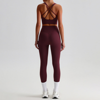 Tenues de yoga taille haute 29 couleurs pour femmes, leggings d'entraînement, fermeture élastique à la taille, pantalons de sport de haute qualité grande taille
