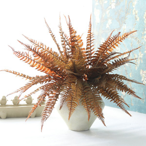 Feuilles de fougère de Boston artificielles jaunes, plantes grimpantes artificielles, feuilles de fougère artificielles, feuillage <span class=keywords><strong>d</strong></span>'<span class=keywords><strong>automne</strong></span>, <span class=keywords><strong>d</strong></span>écoration <span class=keywords><strong>d</strong></span>'<span class=keywords><strong>automne</strong></span> pour fond de scène de mariage - Product Image 2