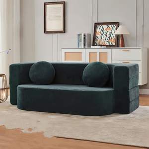 Sofá Cama Retro Personalizado, Comprimido al Vacío, Sofá Plegable de Espuma Tapizado de Doble/Triple Asiento, Doble Propósito - Product Image 1