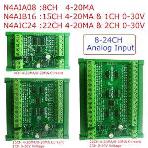 Módulo AI N4AIA08 22CH 4-20MA Corriente 2CH 0-30V Voltaje Entrada RS485, Placa Colectora ADC de 24CH 12 bits, MODBUS RTU PLC IO A509 - Product Image 3