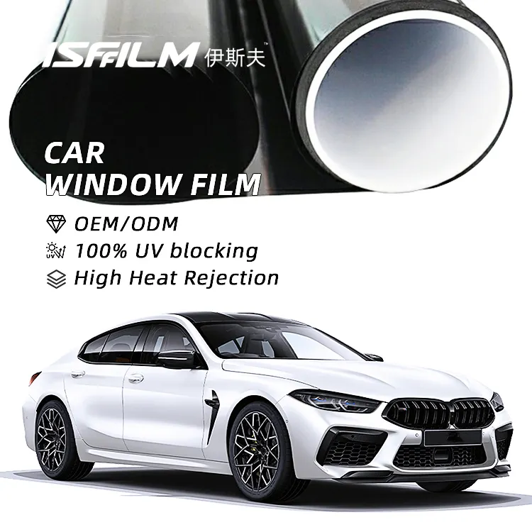 Tint 99% isolamento térmico elevado Amostra grátis auto-adesiva solar americana Isolamento Térmico anti UV nano cerâmica filme janela do carro