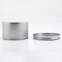 Boîte cylindrique en aluminium de 220 ml (80*50 mm) avec couvercle à vis, couleur et logo personnalisés, pour crème pour le visage, outils de maquillage, emballage cosmétique