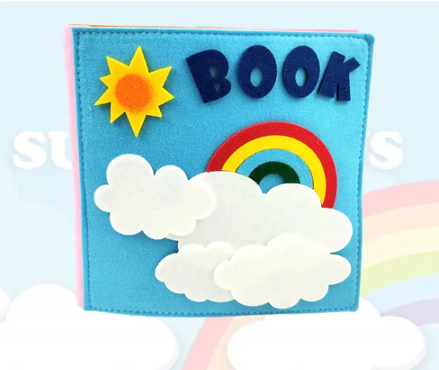 Personalized Montessori Educational cartoon Toys baby felt quiet book for toddlers