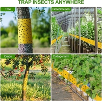 Insectenplakband Fruitboom Lijmval Ongediertebestrijding Dubbelzijdig Geel Vast Vierkant Kleverige Insectenval voor Vliegen Tuin Boerderij
