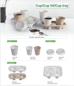 Taza <span class=keywords><strong>de</strong></span> papel biodegradable desechable para café, soporte blanco para 2 tazas - Product Image 6