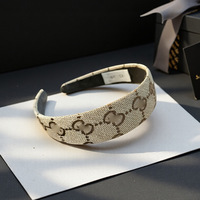 Serre-tête large vintage coréen en forme de lettre G pour femme, accessoire de cheveux de luxe haut de gamme, style rétro, pour affiner le visage