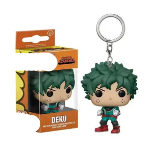 Diversão ko Pop chaveiro Brinquedos Goku Vegeta Demônio Slayer Sailor Moon Meu Herói Academia Anime Figuras de Ação Keychain