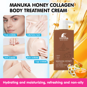 Crème hydratante pour le corps au miel de Manuka et au collagène ROUSHUN, pour peaux sèches et déshydratées, 500 ml - Product Image 2