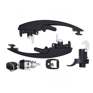 Q Manija exterior del coche Cerradura de encendido Juego de cerradura de puerta trasera 111837205J 111837205 1BM827503 1BM837205 para Volkswagen Beetle 1968-1979 - Product Image 3