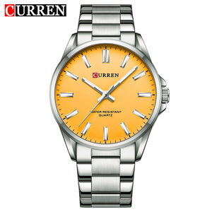 Montre à quartz de luxe CURREN 9090 pour homme, montre de mode pour homme, acier inoxydable, cuir, étanche, lumineuse, carrée - Product Image 2