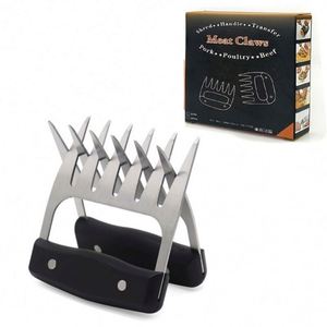 Ensemble de griffes à viande en acier inoxydable personnalisées, outil pour déchiqueter la viande d'ours, de poulet, avec poignée en plastique pour la cuisine, outils de barbecue - Product Image 5
