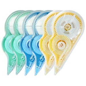 Vente en gros de papeterie en plastique pour enfants, fournitures de <span class=keywords><strong>correction</strong></span> pour étudiants, ensembles de rubans correcteurs de couleur jaune - Product Image 1